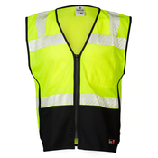 ML Kishigo Black Series Mesh FR Hi-Vis Vest in Hi-Vis Lime